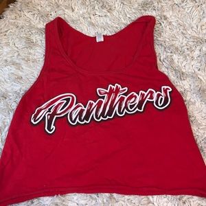 cropped red panthers tank